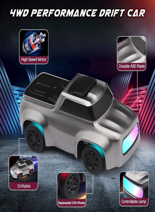 FEXXA سيارة FEXXA Dash للتحكم عن بعد | 2.4 جيجاهرتز، مقياس 1:64 | سيارات تحكم عن بعد، لعبة سيارة تحكم عن بعد، سيارات دريفت للتحكم عن بعد، أغطية عجلات قابلة للتبديل، 4 أوضاع إضاءة ووضعان للسرعة (K10-GREY) - Image 3